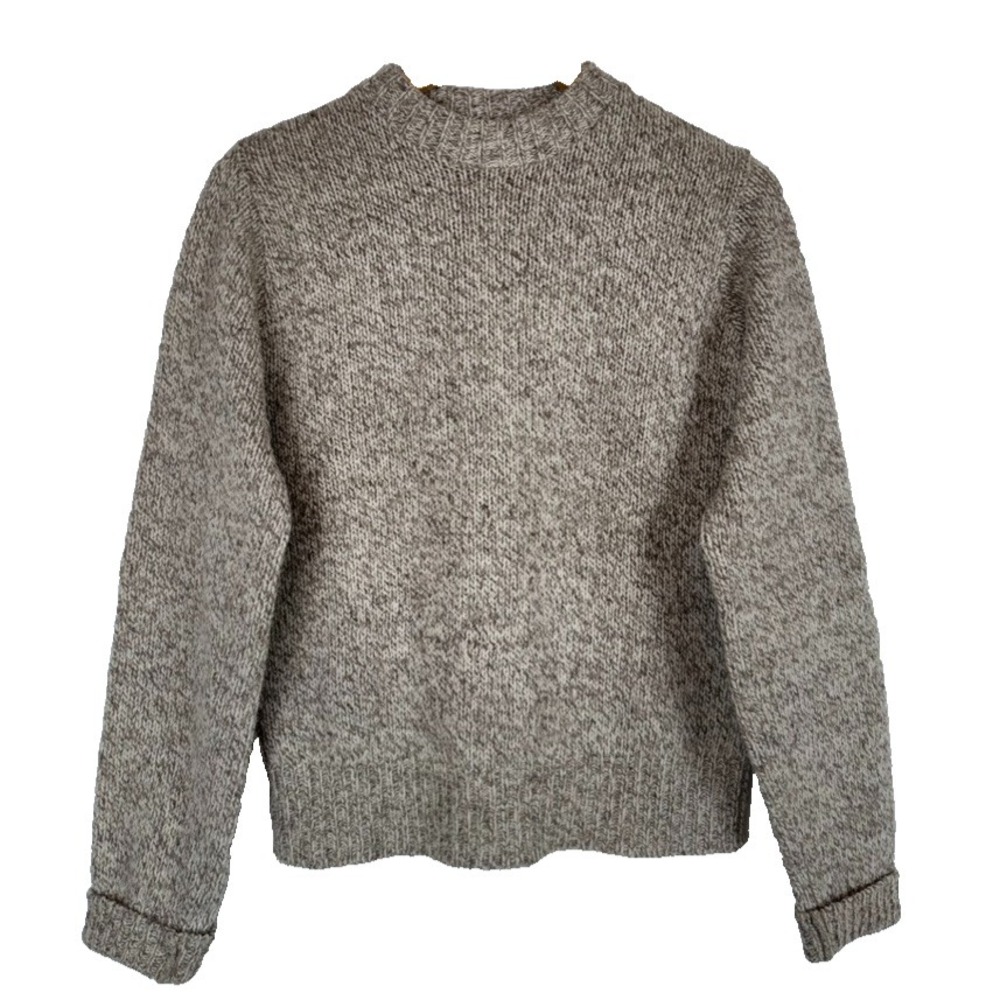 Vintage L.L. Bean Wool Blend Sweater Size XS-Small Brown Heather Crewneck USA